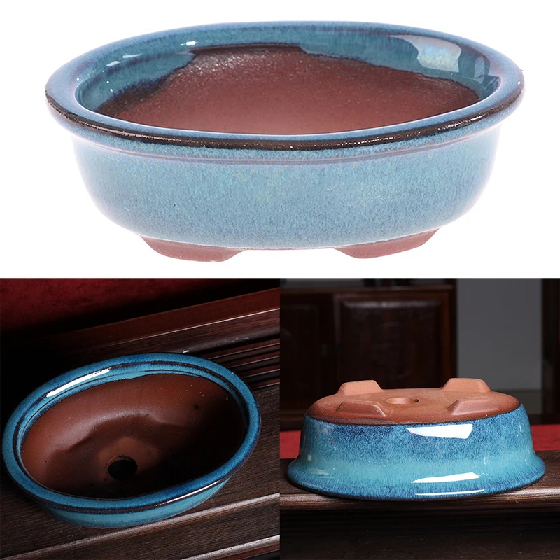 Керамический бонсай, глазурованный синий овальный бонсай, горшок для деревьев, цветов, суккулентов, горшок для растений с отверстиями, укра...
Керамический бонсай, глазурованный синий овальный бонсай, горшок для деревьев, цветов, суккулентов, горшок для растений с отверстиями, укра...