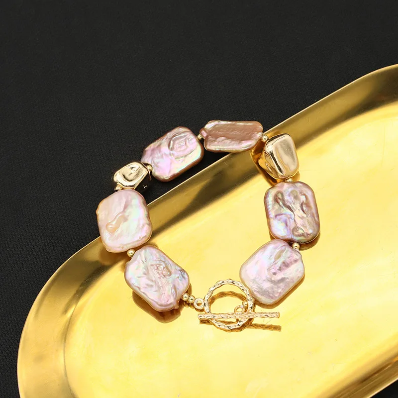 Original Handmade 14K Gold Filled Baroque Natural Freshwater Pearl Jade Lady Bracelet Jewelry For Women Promotion Gift
Original Handmade 14K Gold Filled Baroque Natural Freshwater Pearl Jade Lady Bracelet Jewelry For Women Promotion Gift