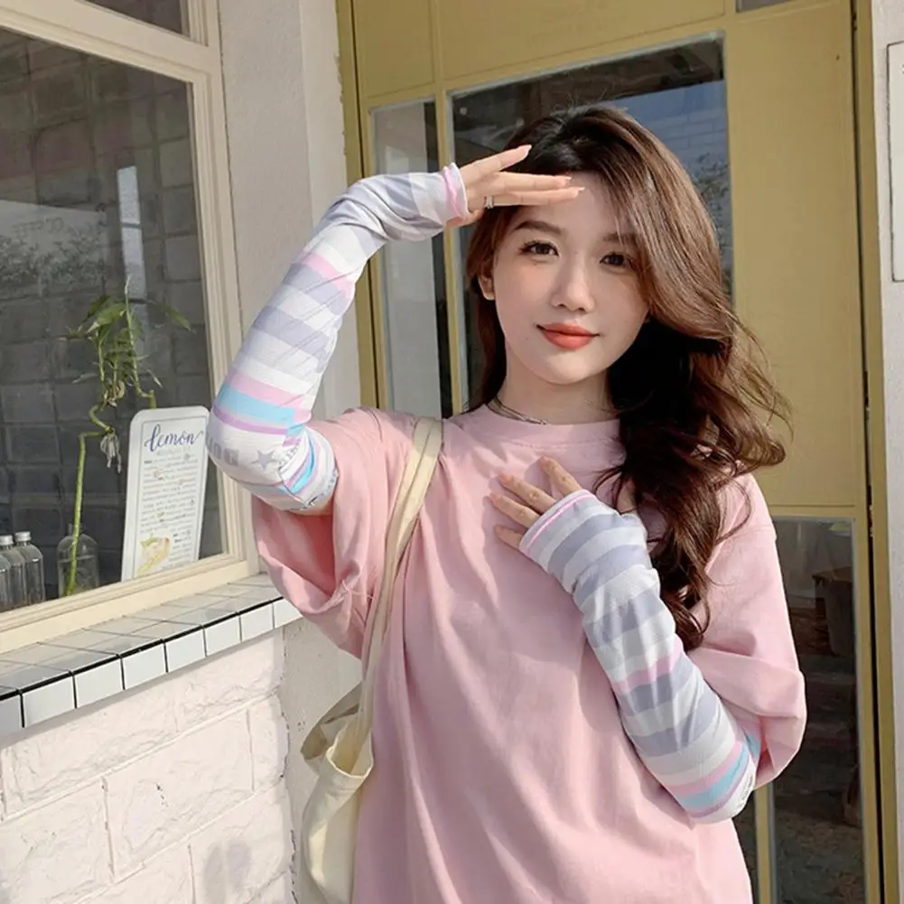 1 Pair Arm Sleeves Anti-UV Ins Style High Elasticity Sun Protection Ice Silk Sleeves Summer Stripes Sleeve Wrap Outdoor Sports
1 Pair Arm Sleeves Anti-UV Ins Style High Elasticity Sun Protection Ice Silk Sleeves Summer Stripes Sleeve Wrap Outdoor Sports