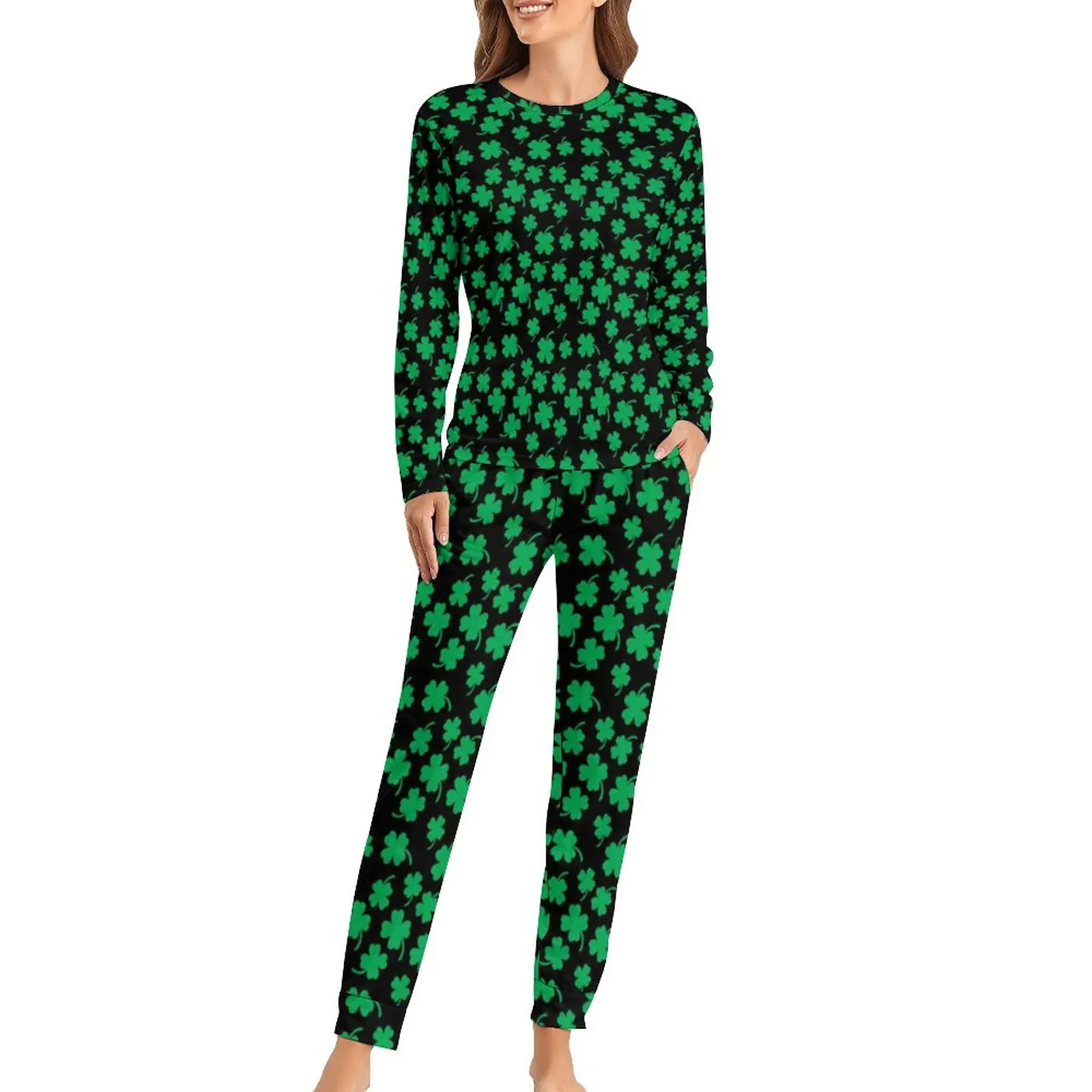 St Patrick's Day Pajamas Cute Irish Shamrock Casual Oversize Nightwear Female Long Sleeve Graphic Fashion Pajamas Set
St Patrick's Day Pajamas Cute Irish Shamrock Casual Oversize Nightwear Female Long Sleeve Graphic Fashion Pajamas Set