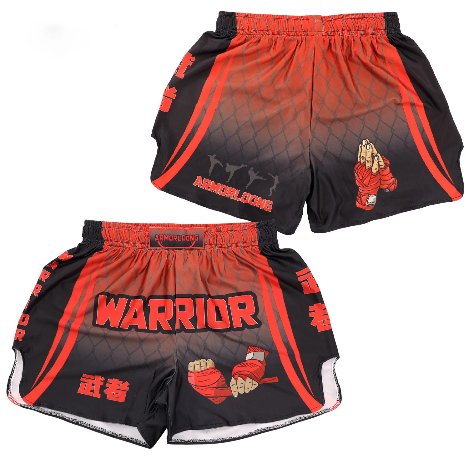 

MMA fighting kung fu stretch T-shirt Muay Thai martial arts quick-drying shorts practice muscle male fitness sports boxing