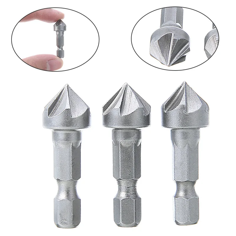 New 90 Degree Countersink Drill Chamfer Bit 1/4" Hex Shank Carpentry Woodworking Angle Point Bevel Cutting Cutter Remove Tools
New 90 Degree Countersink Drill Chamfer Bit 1/4" Hex Shank Carpentry Woodworking Angle Point Bevel Cutting Cutter Remove Tools