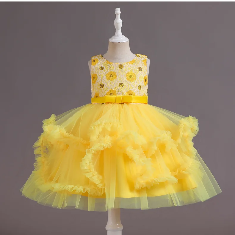 Girls Puff Sleeve Decorative bow Colored cake skirt, birthday party flowers little decorations For Wedding Formal Ball Gown
Girls Puff Sleeve Decorative bow Colored cake skirt, birthday party flowers little decorations For Wedding Formal Ball Gown