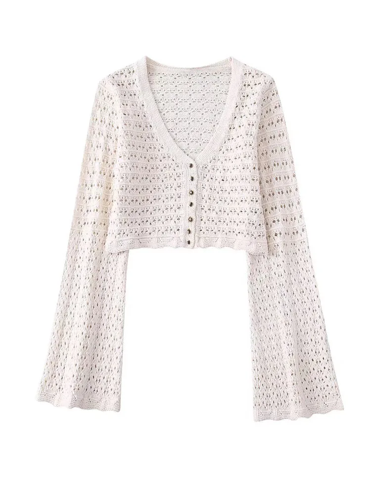 2022 Summer Women Knitting Pullover Sweaters Fashion Solid Hollow Out V-Neck Female Street Short Sweater Clothing
2022 Summer Women Knitting Pullover Sweaters Fashion Solid Hollow Out V-Neck Female Street Short Sweater Clothing
