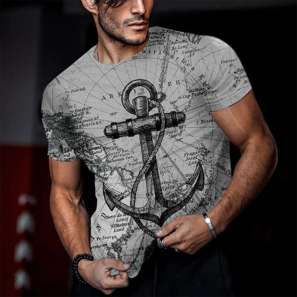 2023 Summer Fashion Men's T-shirt Sailor Anchor Fashion Casual Round Neck Short Sleeve Harajuku Hip Hop Trend 3D Allover Printed
2023 Summer Fashion Men's T-shirt Sailor Anchor Fashion Casual Round Neck Short Sleeve Harajuku Hip Hop Trend 3D Allover Printed