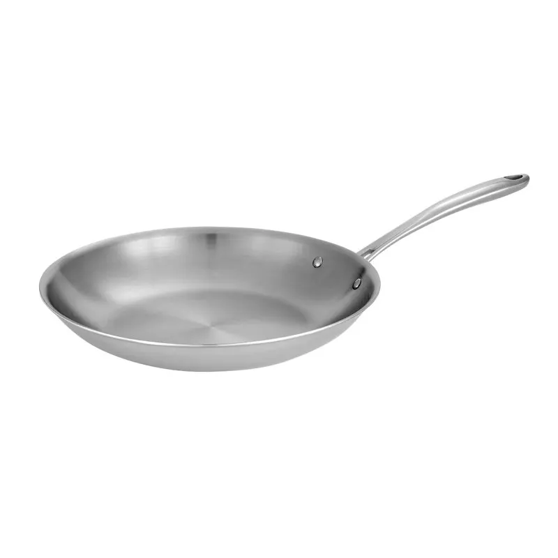 Clad 12 in Stainless Steel Fry Pan Non-stick Pan Frying Steak Pancake Cookware Pans Kitchen Accessories
Clad 12 in Stainless Steel Fry Pan Non-stick Pan Frying Steak Pancake Cookware Pans Kitchen Accessories