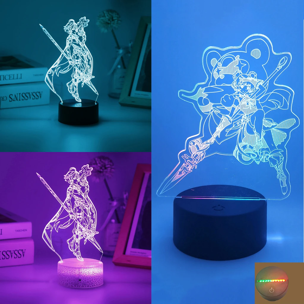 Hot Game Genshin Impact 3D Manga Lamp Anime Xiangling Two Tone Led Night Light For Kids Bedroom Decor Birthday Christmas Gift
Hot Game Genshin Impact 3D Manga Lamp Anime Xiangling Two Tone Led Night Light For Kids Bedroom Decor Birthday Christmas Gift
