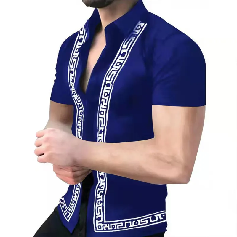 Nation Style Mens Ethnic Printed Stand Collar Stripe Short Sleeve Loose Hawaiian Henley Casual Shirt 2022 Summer Man Shirt
Nation Style Mens Ethnic Printed Stand Collar Stripe Short Sleeve Loose Hawaiian Henley Casual Shirt 2022 Summer Man Shirt
