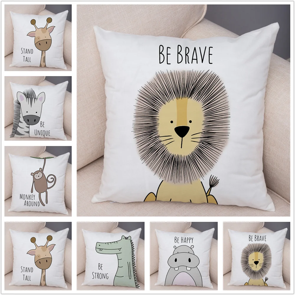 Nordic Zebra Hippo Giraffe Lion Crocodile Pillow Case Decor Animal Cushion Cover for Sofa Pillowcase Pillow Covers
Nordic Zebra Hippo Giraffe Lion Crocodile Pillow Case Decor Animal Cushion Cover for Sofa Pillowcase Pillow Covers