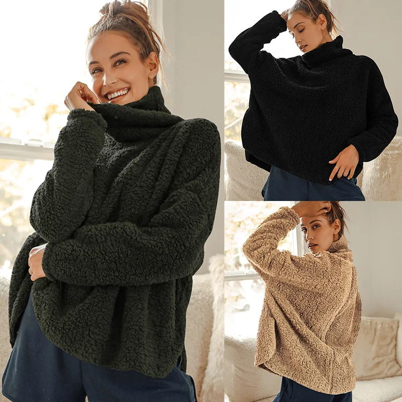 Autumn Winter Women Knited Turtleneck Sweater Thick Pullover Fashionable Warm Knitwear Long Sleeve Loose Top
Autumn Winter Women Knited Turtleneck Sweater Thick Pullover Fashionable Warm Knitwear Long Sleeve Loose Top