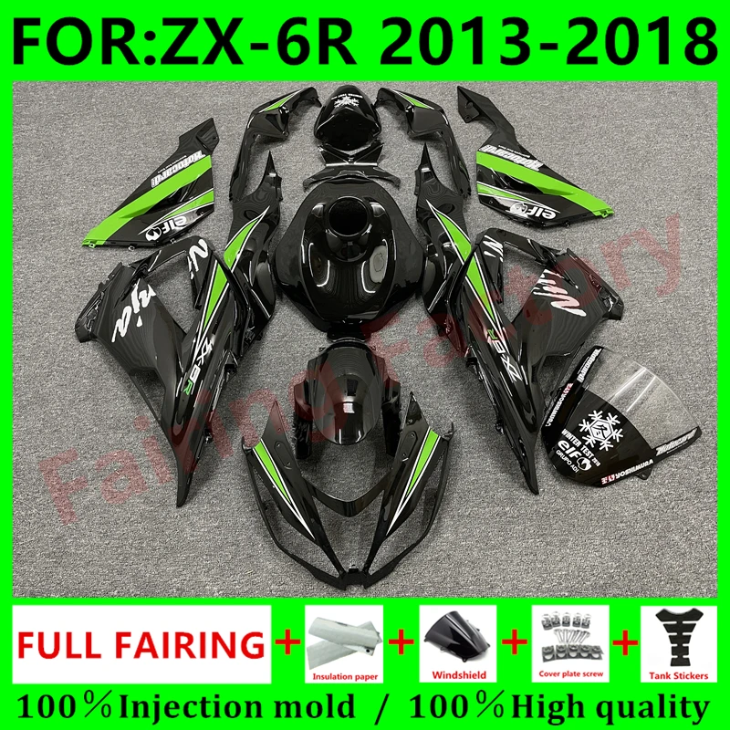 Motorcycle Fairings Kit fit for Ninja ZX-6R 2013 2014 2015 2016 2017 2018 ZX6R zx 6r 636 fairing tank cover kits set green black
Motorcycle Fairings Kit fit for Ninja ZX-6R 2013 2014 2015 2016 2017 2018 ZX6R zx 6r 636 fairing tank cover kits set green black