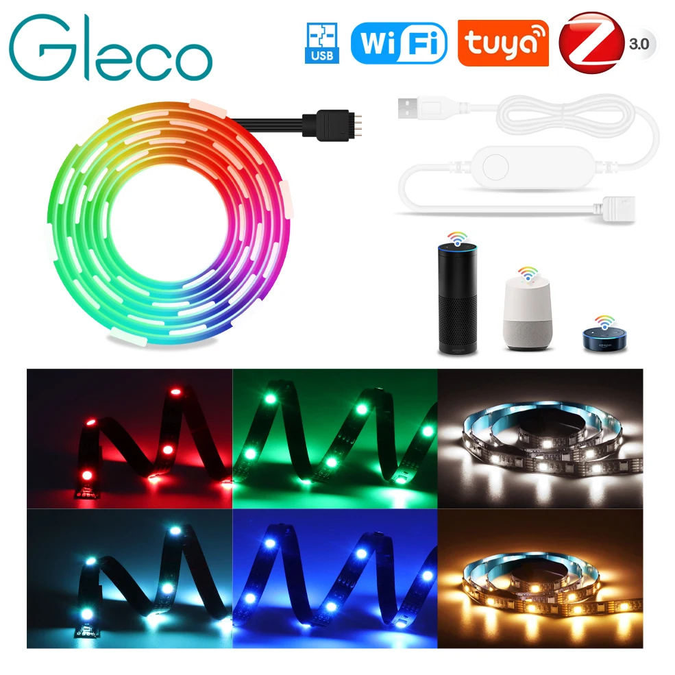Gleco светодиодная лента RGB/RGB+W/RGB+WW USB 5В
Gleco светодиодная лента RGB/RGB+W/RGB+WW USB 5В