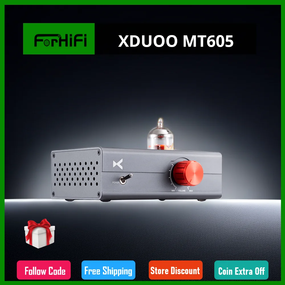 

XDUOO MT605 Power Amplifier 12AU7 Tube& Digital Amplifier TI TAP3116 Amp Chip Output Power 30W Per Channel MT-605