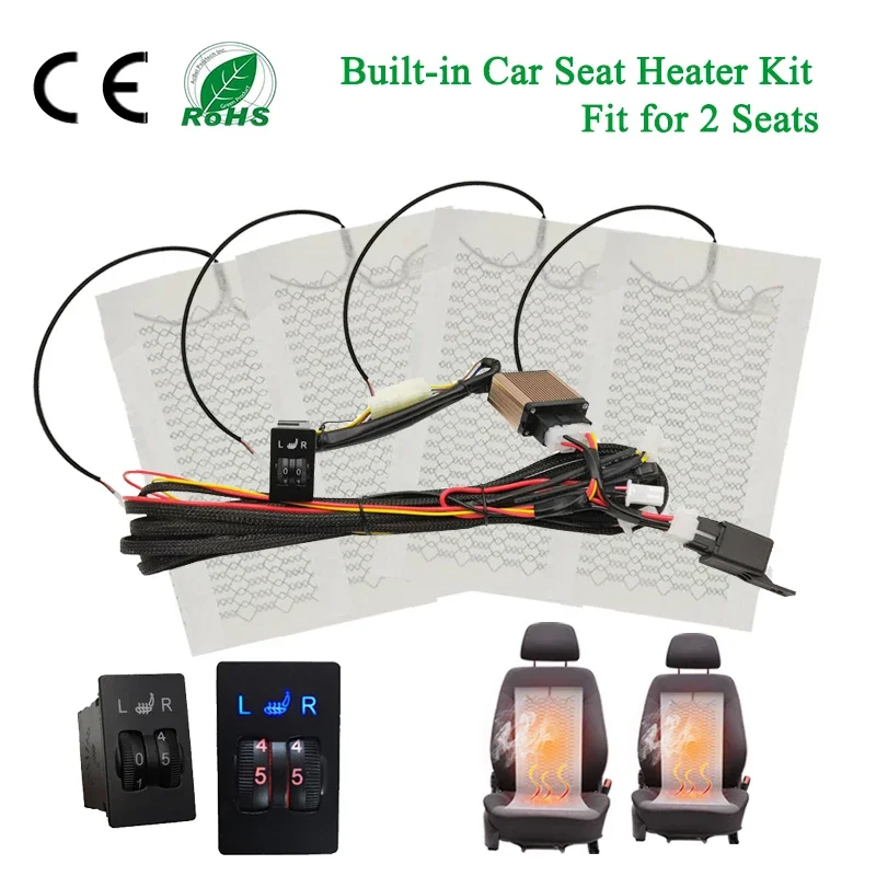 Built-in Car Seat Heater Kit Fit 2 Seats 12V 27W Heating Pads Dual Control Switch For Toyota Camry Corolla RAV4 Levin Highlander
Built-in Car Seat Heater Kit Fit 2 Seats 12V 27W Heating Pads Dual Control Switch For Toyota Camry Corolla RAV4 Levin Highlander