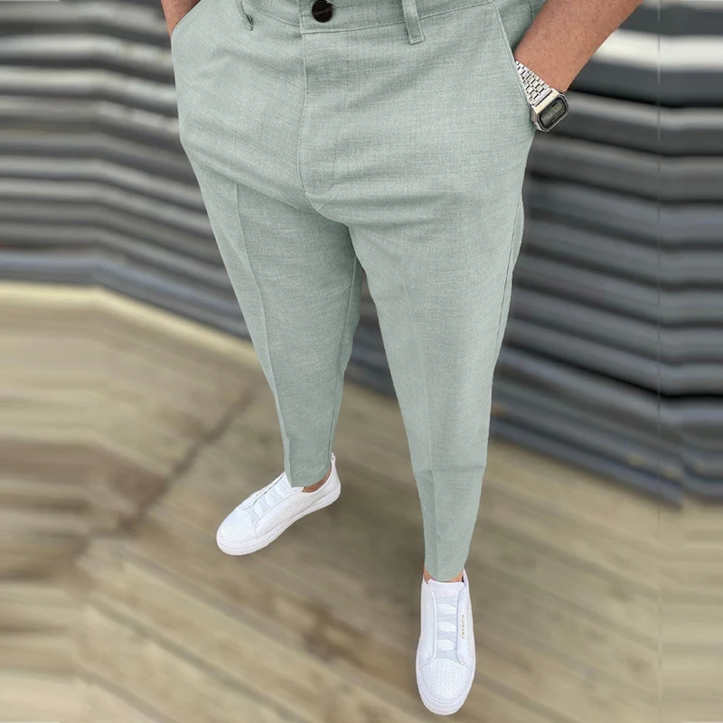Summer Fashion Slim Pencil Pants 2023 New Arrival Mid Waist Button-up Solid Long Pants Men Clothing Casual Pockets Trouser New
Summer Fashion Slim Pencil Pants 2023 New Arrival Mid Waist Button-up Solid Long Pants Men Clothing Casual Pockets Trouser New