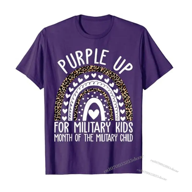 Purple Up for Military Kids Cool Month of The Military Child T-Shirt Leopard Purple Rainbow Design Graphic Tee Tops
Purple Up for Military Kids Cool Month of The Military Child T-Shirt Leopard Purple Rainbow Design Graphic Tee Tops