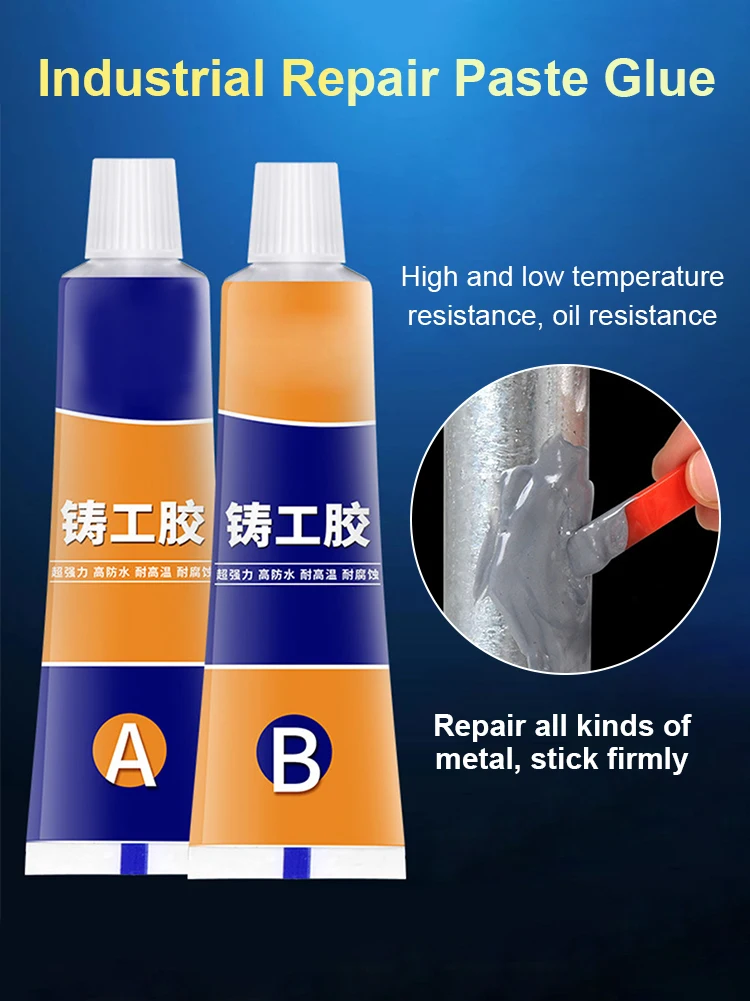20/70/100g Industrial Metal Repair Paste AB Glue Metal Adhesive Gel Casting Agent Tool Heat Resistance Cold Weld Repair Glue
20/70/100g Industrial Metal Repair Paste AB Glue Metal Adhesive Gel Casting Agent Tool Heat Resistance Cold Weld Repair Glue
