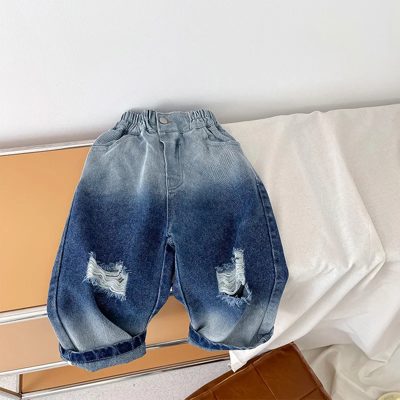 2023 Early Autumn Hole Jeans for Baby Clothes Casual Straight Leg Pants Kids Fashion Loose Pants Children's Clothing
2023 Early Autumn Hole Jeans for Baby Clothes Casual Straight Leg Pants Kids Fashion Loose Pants Children's Clothing