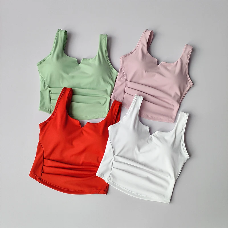 Yoga Suit Vest V-neck Beautiful Back Gathered Shockproof Sports Underwear Women's Running Fitness Bra Summer Gym Clothing
Yoga Suit Vest V-neck Beautiful Back Gathered Shockproof Sports Underwear Women's Running Fitness Bra Summer Gym Clothing