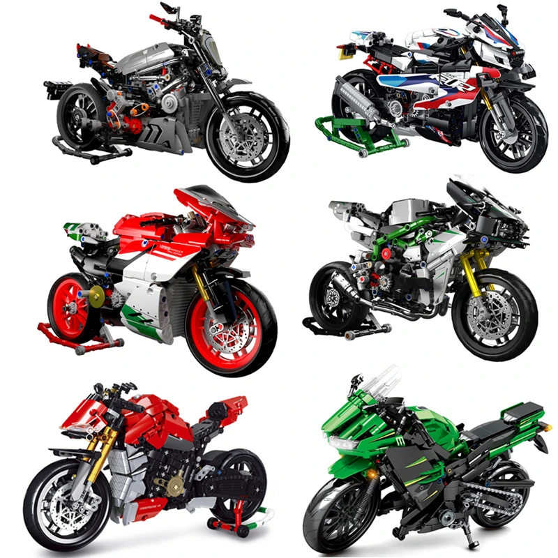 High-Tech MOC Creative Speed Racing Ducatis Motorcycle Building Blocks Simulation Model Kits Bricks Off-Road Vehicle Kids Toys
High-Tech MOC Creative Speed Racing Ducatis Motorcycle Building Blocks Simulation Model Kits Bricks Off-Road Vehicle Kids Toys