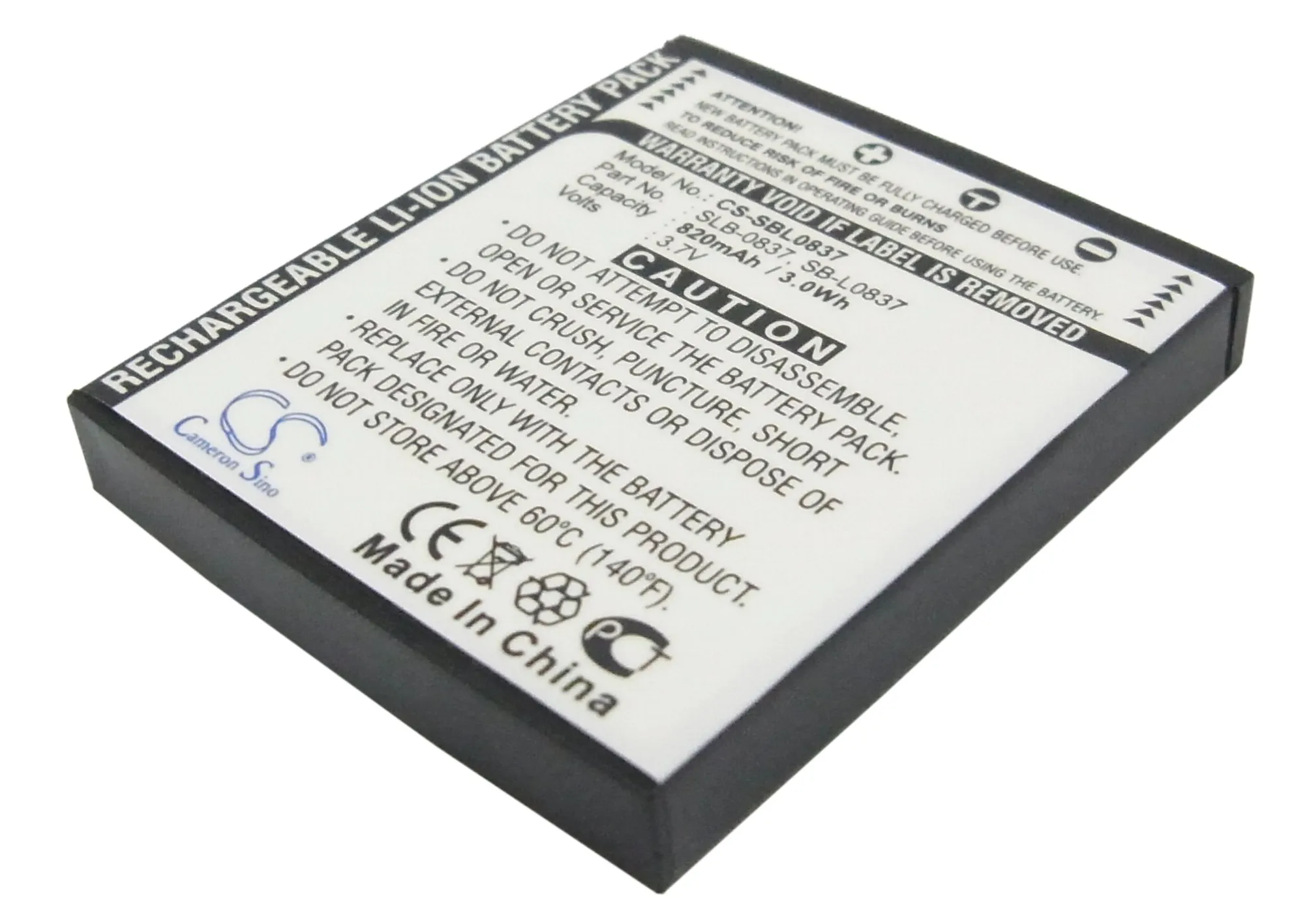820mAh SLB-0837 SB-L0837 Battery for Samsung Digimax NV3 Digimax L83T Digimax i5 Digimax NV10 Digimax L700S Digimax NV20 Digimax
820mAh SLB-0837 SB-L0837 Battery for Samsung Digimax NV3 Digimax L83T Digimax i5 Digimax NV10 Digimax L700S Digimax NV20 Digimax