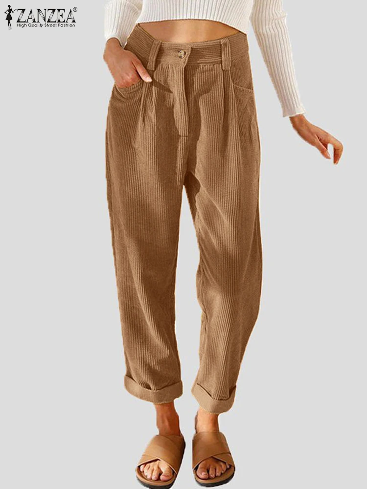 Oversized Fashion Office Lady Straight Leg Pants Female Bottom Streetwear ZANZEA Women CorduroyTrouers Casual Solid Zip Up Pants
Oversized Fashion Office Lady Straight Leg Pants Female Bottom Streetwear ZANZEA Women CorduroyTrouers Casual Solid Zip Up Pants