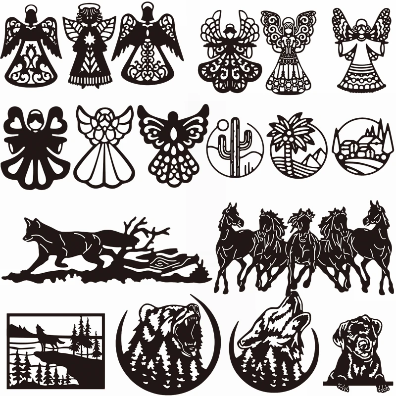 Praying Angels Set Metal Cutting Dies Fierce Wolf Horse Die Cut Cactus Trees River View Circle Frame Outline Dies 2022 Hot Sale 
Praying Angels Set Metal Cutting Dies Fierce Wolf Horse Die Cut Cactus Trees River View Circle Frame Outline Dies 2022 Hot Sale