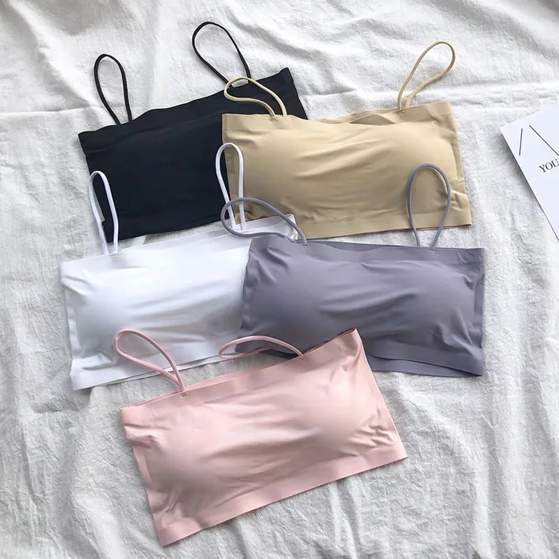 Summer Women Sling Tube Top Sexy Bra Top Breathable Chest Pad Wearing Underwear Seamless Ice Silk Breast Wrap Lingerie Female
Summer Women Sling Tube Top Sexy Bra Top Breathable Chest Pad Wearing Underwear Seamless Ice Silk Breast Wrap Lingerie Female
