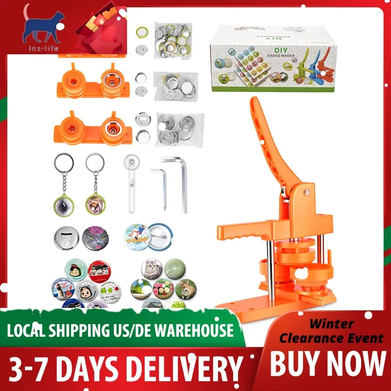 Button Badge Maker Kits Machine 25,32,58mm Mold DIY Badge Pin Keychain Bottole Opener Maker Machine Kit with Parts Accessories
Button Badge Maker Kits Machine 25,32,58mm Mold DIY Badge Pin Keychain Bottole Opener Maker Machine Kit with Parts Accessories