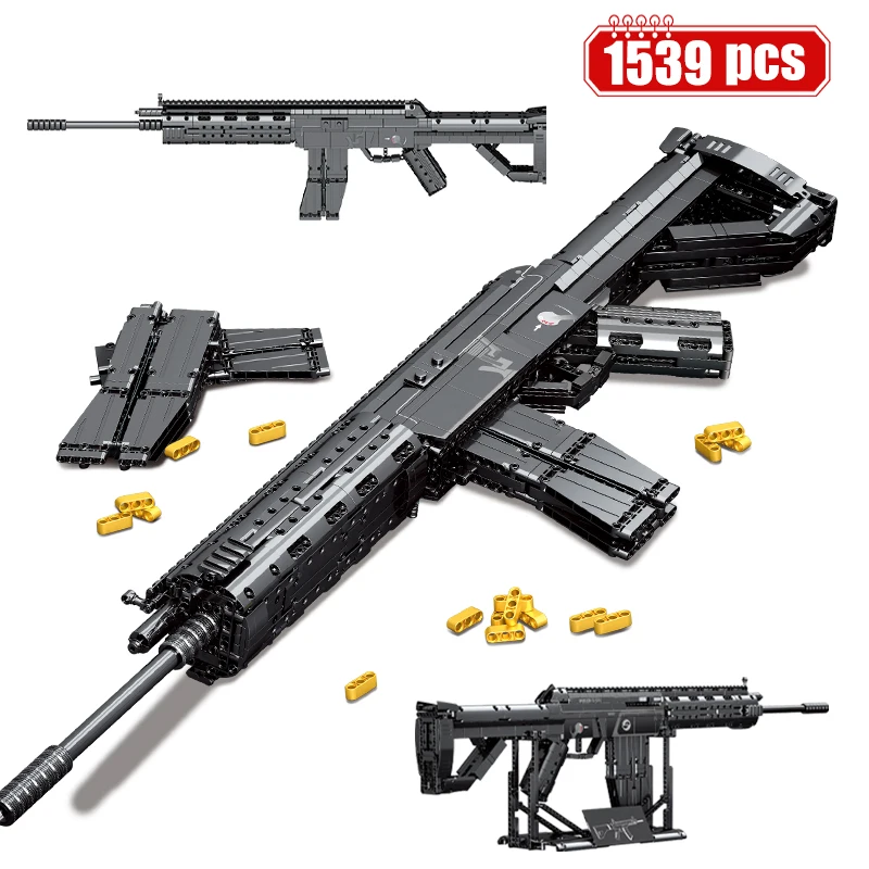 1539PCS WW2 Military Type 19 Assault Rifle Building Blocks MOC City Police Weapon SWAT Gun Model Bricks Toys For Children Gifts
1539PCS WW2 Military Type 19 Assault Rifle Building Blocks MOC City Police Weapon SWAT Gun Model Bricks Toys For Children Gifts