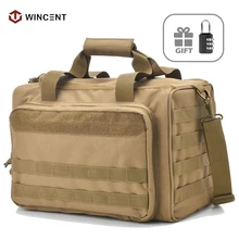 Tactical Range Bag Molle System 600D Waterproof Gun Shooting Pistol Storage Pack Khaki Hunting Accessories Tools Sling Bag