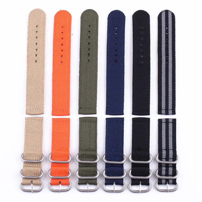 Silver Ring Buckle 1PCS 18MM 20MM 22MM 24MM Short Nylon Watch Band Nato Waterproof Watch Strap Black Orange Blue Green Beige
Silver Ring Buckle 1PCS 18MM 20MM 22MM 24MM Short Nylon Watch Band Nato Waterproof Watch Strap Black Orange Blue Green Beige