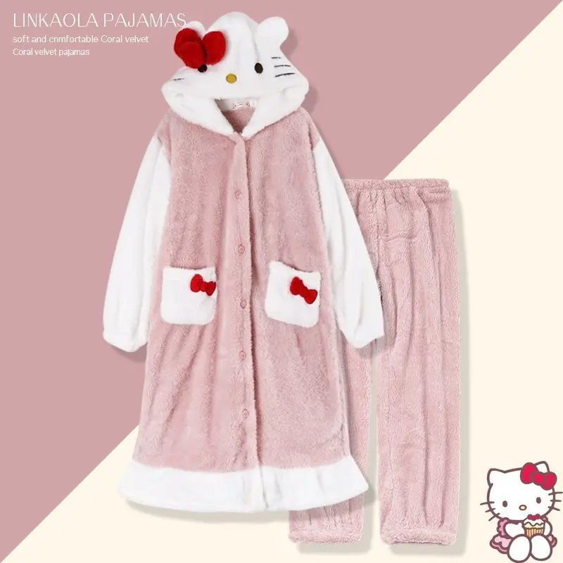 Kawaii Sanrioed Anime Cartoon Hello Kitty Series Cartoon Pajamas Thickening Plush Loose Hooded Suit Baby Boy Girl Festival Gift
Kawaii Sanrioed Anime Cartoon Hello Kitty Series Cartoon Pajamas Thickening Plush Loose Hooded Suit Baby Boy Girl Festival Gift