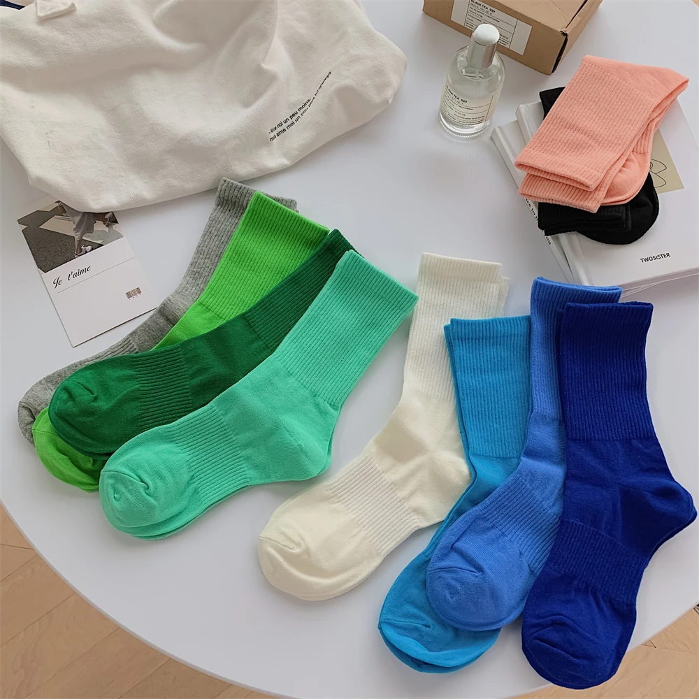 Fashion Korean Style Candy Color Medium Tube Long Socks Woman Gyaru Summer Cotton Cute Socks Woman Solid Color Short Stockings
Fashion Korean Style Candy Color Medium Tube Long Socks Woman Gyaru Summer Cotton Cute Socks Woman Solid Color Short Stockings