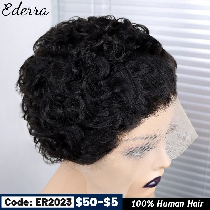 Short Curly Lace Front Wigs 13x1 Malaysian Human Hair Wigs for Black Women Preplucked Pixie Cut Wig Human Hair Transparent Lace
Short Curly Lace Front Wigs 13x1 Malaysian Human Hair Wigs for Black Women Preplucked Pixie Cut Wig Human Hair Transparent Lace