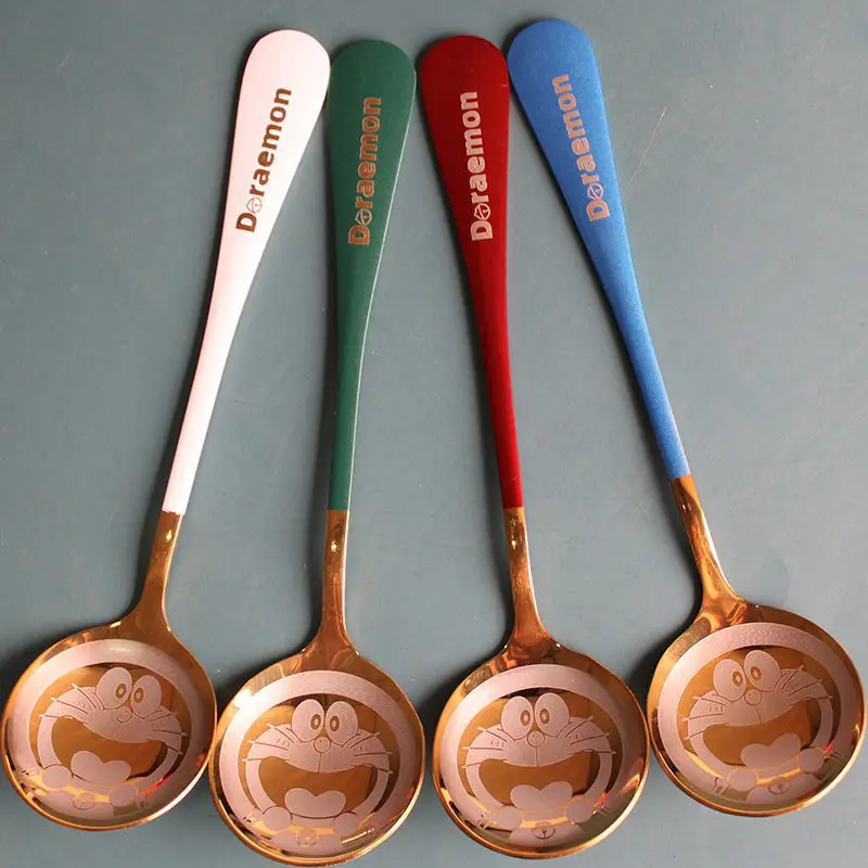 Doraemon Stainless Steel Cute Home Creative Round Spoon Thickened Spoon 
Doraemon Stainless Steel Cute Home Creative Round Spoon Thickened Spoon