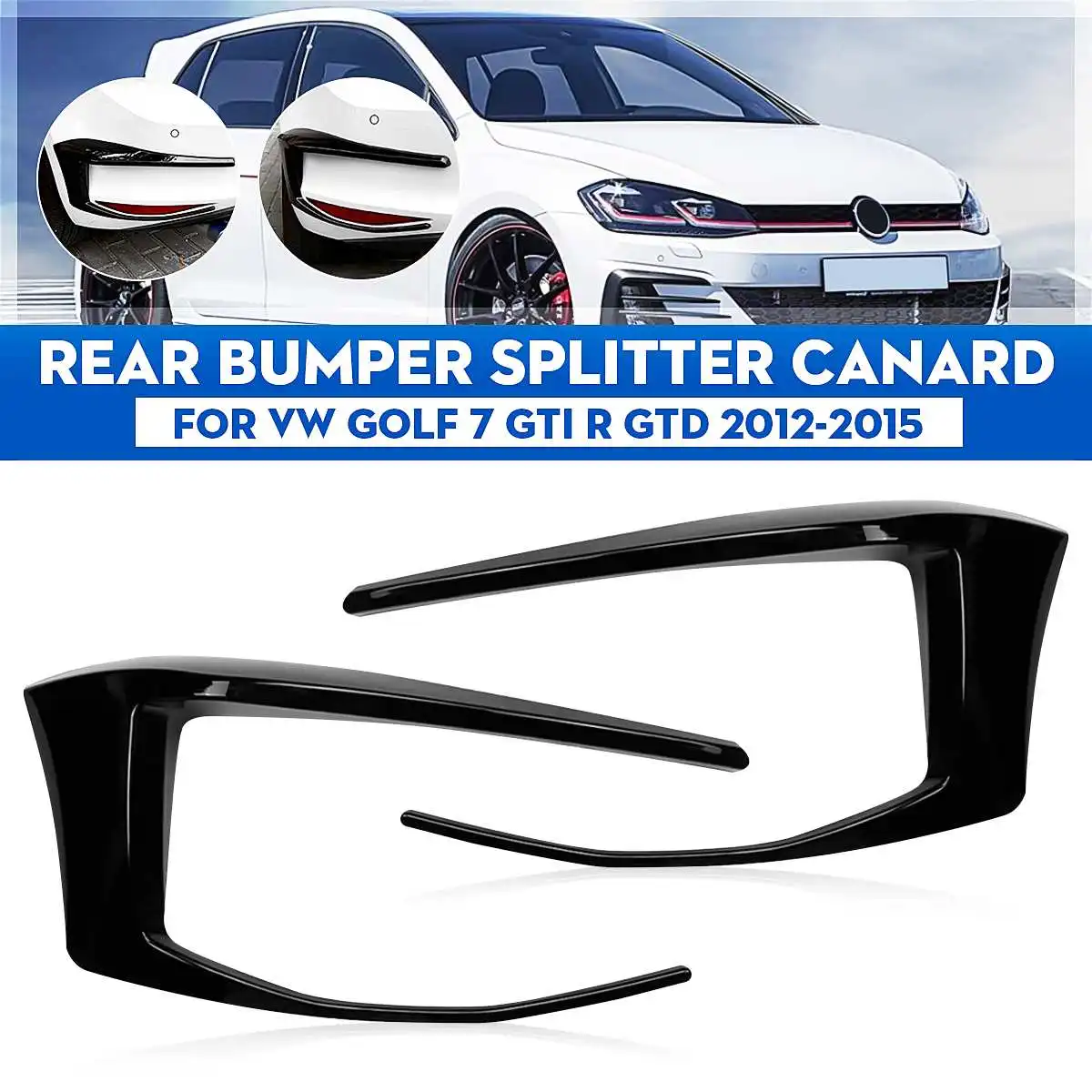 2x Car Rear Bumper Splitter Lip Canard Difuser Spoiler Lip For VW For Golf 7 GTI R GTD 2012-2015 Rear Bumper Modification Decor
2x Car Rear Bumper Splitter Lip Canard Difuser Spoiler Lip For VW For Golf 7 GTI R GTD 2012-2015 Rear Bumper Modification Decor