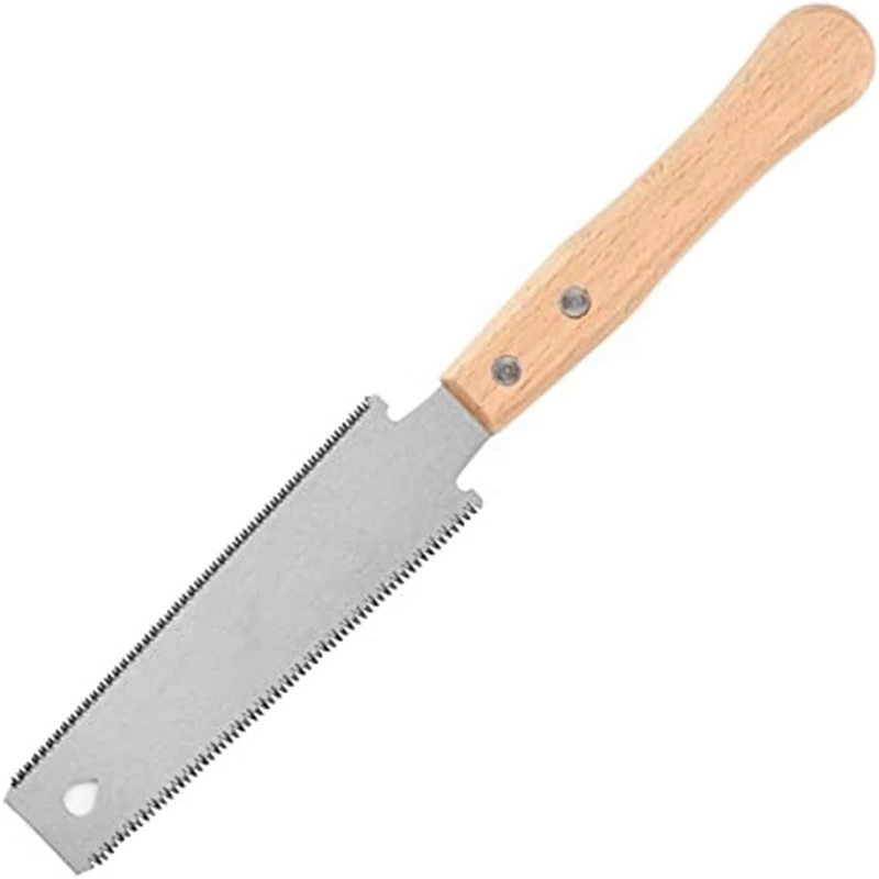 Ручная пила, деревообрабатывающий инструмент, двухсторонняя пила 12/17 TPI, ручная пила с деревянной ручкой, ручная пила для тонкой резки дерев...