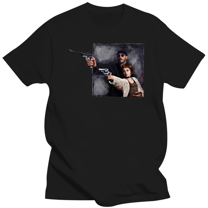 

Movie Character T-shirt Custom Men Tshirt Leon The Professional Killer Mathilda With Gun 3D Printed Tops & Tees Lovers T Shirts