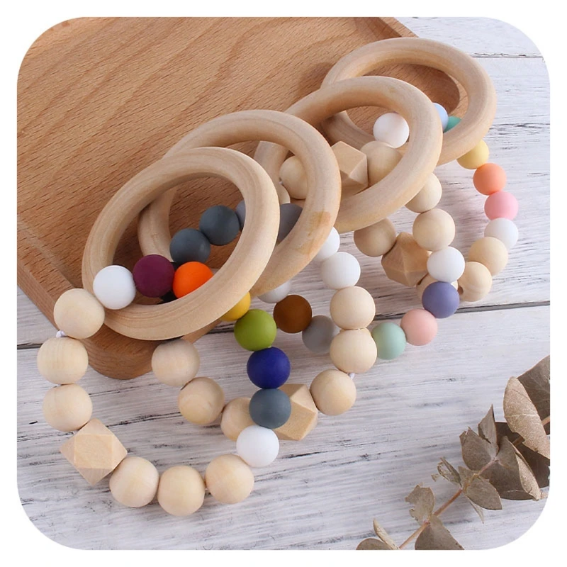 Wooden Teether Silicone Beads Wood Crafts Ring Candy Color Bead Baby Teether Wooden Toys For Baby Rattle
Wooden Teether Silicone Beads Wood Crafts Ring Candy Color Bead Baby Teether Wooden Toys For Baby Rattle