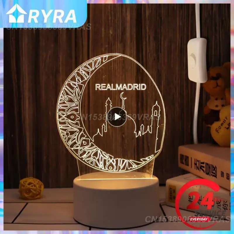 Muslim Festival Eid Mubarak Decorative Lamp 3D Led Night Light Ramadan Ornament Bedroom Decoration USB Holiday Lighting
Muslim Festival Eid Mubarak Decorative Lamp 3D Led Night Light Ramadan Ornament Bedroom Decoration USB Holiday Lighting