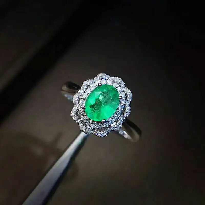 [MeiBaPJ 6*8mm Big Natural Emerald Gemstone Flower Ring for Women Real 925 Sterling Silver Charm Fine Wedding Jewelry
[MeiBaPJ 6*8mm Big Natural Emerald Gemstone Flower Ring for Women Real 925 Sterling Silver Charm Fine Wedding Jewelry