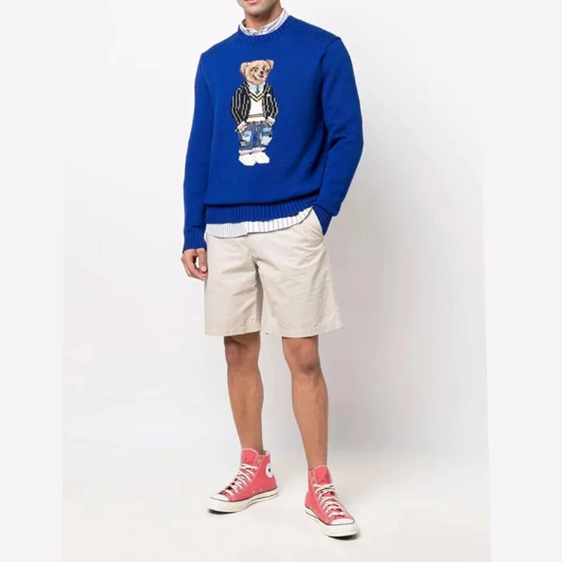 Men's RL Bear Sweater Casual Winter Clothing Fashion Long Sleeve Knitted Pullover Cotton Sweater 2022 New Cartoon Coat Streetwea
Men's RL Bear Sweater Casual Winter Clothing Fashion Long Sleeve Knitted Pullover Cotton Sweater 2022 New Cartoon Coat Streetwea