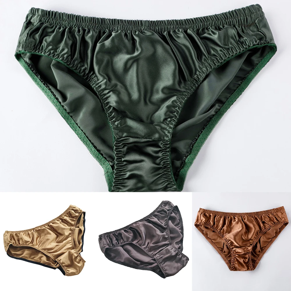 New Men Solid Color Pure Silk Sexy Breathable Comfortable Low Rise Triangle Brief Convex Pouch Underpants Ropa Interior Hombre
New Men Solid Color Pure Silk Sexy Breathable Comfortable Low Rise Triangle Brief Convex Pouch Underpants Ropa Interior Hombre