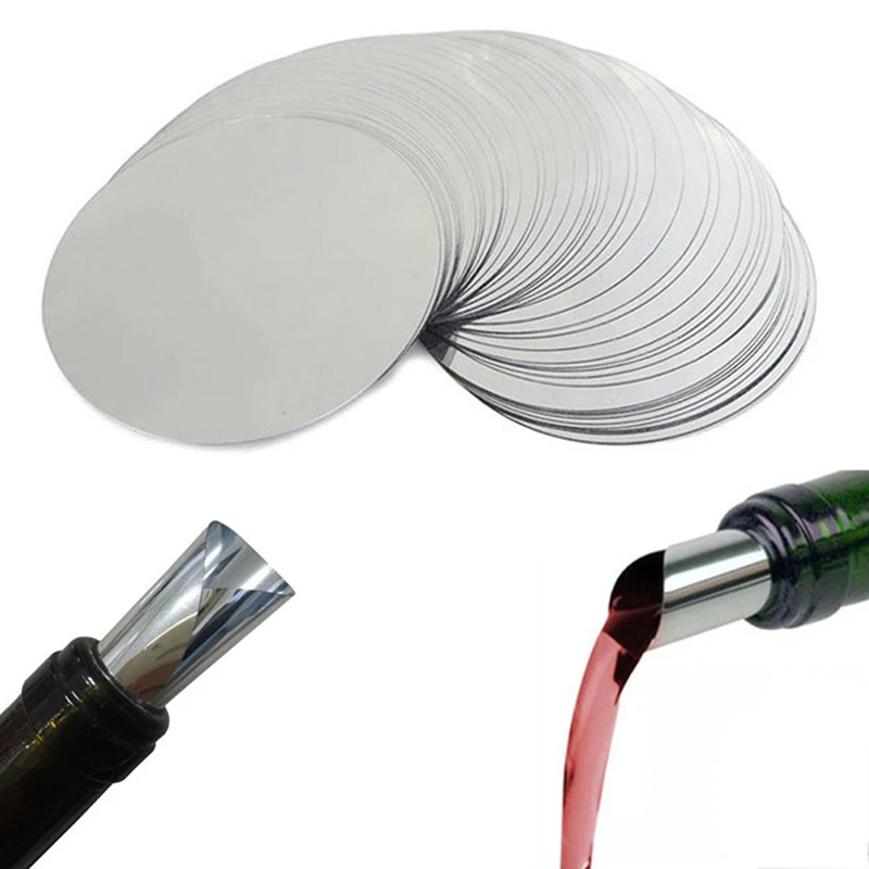 10/50pcs 0.15mm Silver Wine Pourer Disk Drip-proof Drop Drip Stop Pouring Pour Spout Home Bar Wine Tools
10/50pcs 0.15mm Silver Wine Pourer Disk Drip-proof Drop Drip Stop Pouring Pour Spout Home Bar Wine Tools
