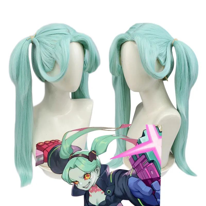 Anime Cyberpunk Edge Walker 2077 Rebecca Cosplay Wig Grass Green Double Horsetail Women Straight Hair Synthetic Cos Long Wig
Anime Cyberpunk Edge Walker 2077 Rebecca Cosplay Wig Grass Green Double Horsetail Women Straight Hair Synthetic Cos Long Wig