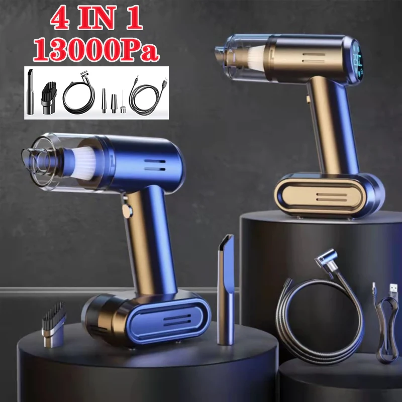 13000Pa 4 IN 1 Car Vacuum Cleaner Air Pump Wireless Charging Wireless Vacuum Cleaner Large Suction Home Car Wired Tire Inflator
13000Pa 4 IN 1 Car Vacuum Cleaner Air Pump Wireless Charging Wireless Vacuum Cleaner Large Suction Home Car Wired Tire Inflator