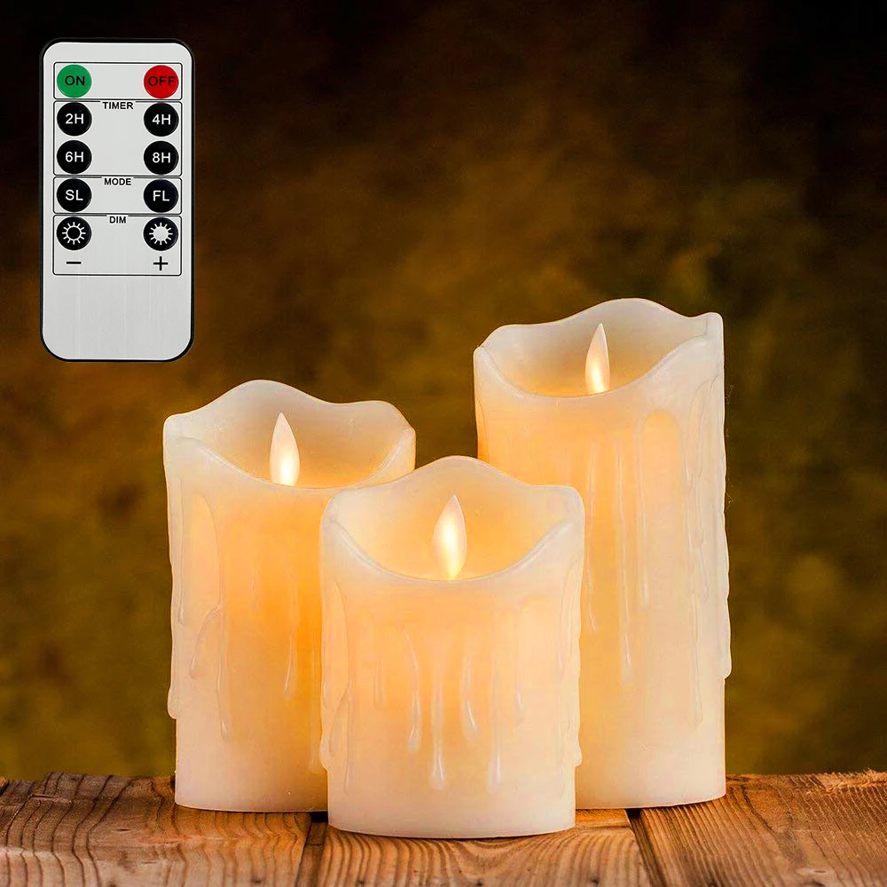 3 Pcs Flickering Flameless Pillar LED Candle with Remote Night Light Led Wax Light Easter Candle Wedding Decoration Lighting
3 Pcs Flickering Flameless Pillar LED Candle with Remote Night Light Led Wax Light Easter Candle Wedding Decoration Lighting