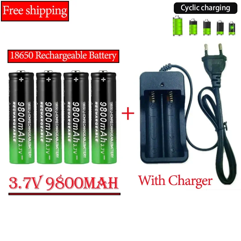 18650Battery Rechargeable Battery Best-selling 3.7V9800mAh+Charger Capacity Li-ionRechargeableBattery for Screwdriver Calculator
18650Battery Rechargeable Battery Best-selling 3.7V9800mAh+Charger Capacity Li-ionRechargeableBattery for Screwdriver Calculator