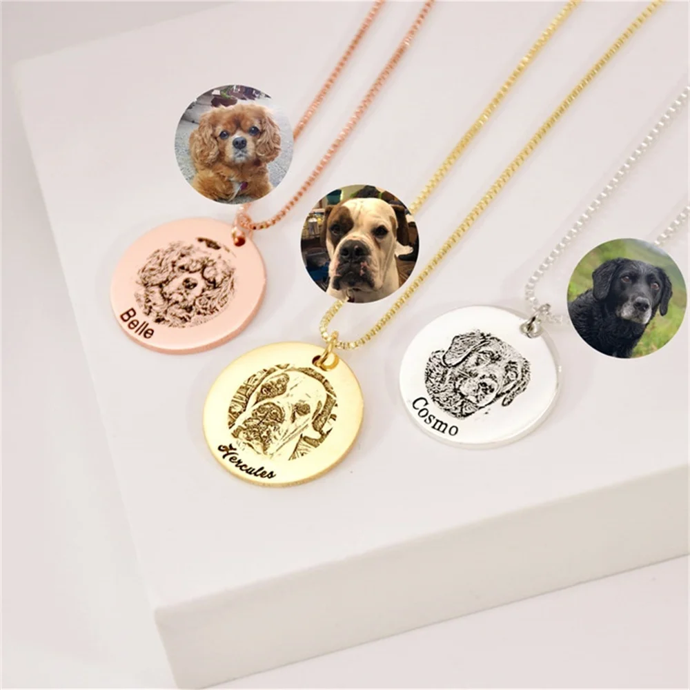 Personalized Pet Photo Necklace For Men/Women Customized Cat Dog Portrait Round Necklaces Custom Name Necklace Collares Mujer
Personalized Pet Photo Necklace For Men/Women Customized Cat Dog Portrait Round Necklaces Custom Name Necklace Collares Mujer